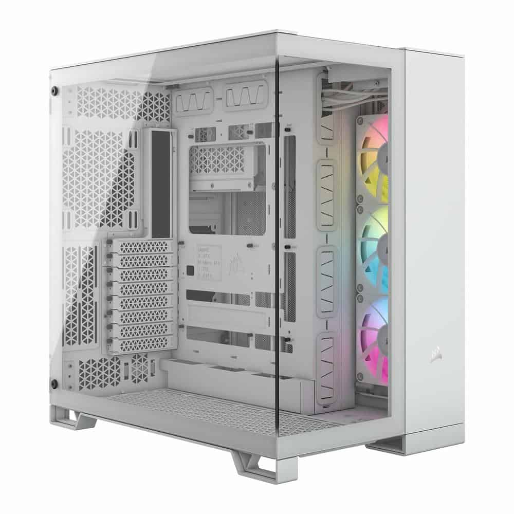 Corsair 6500X RGB White Dual Chamber Tempered Glass Mid Tower PC Case